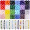 800Pcs 8mm Faceted Bead for Jewelry Making Crystal Faceted Jewelry Beads for Friendship Bracelet Making Kit Craft with Charms